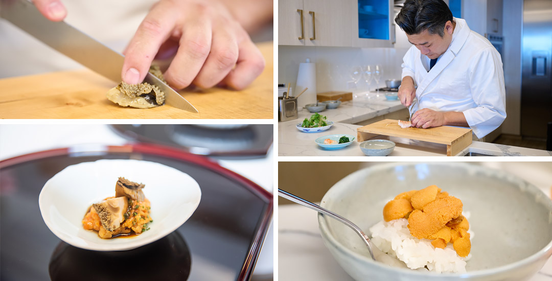 Collage of chef and dishes